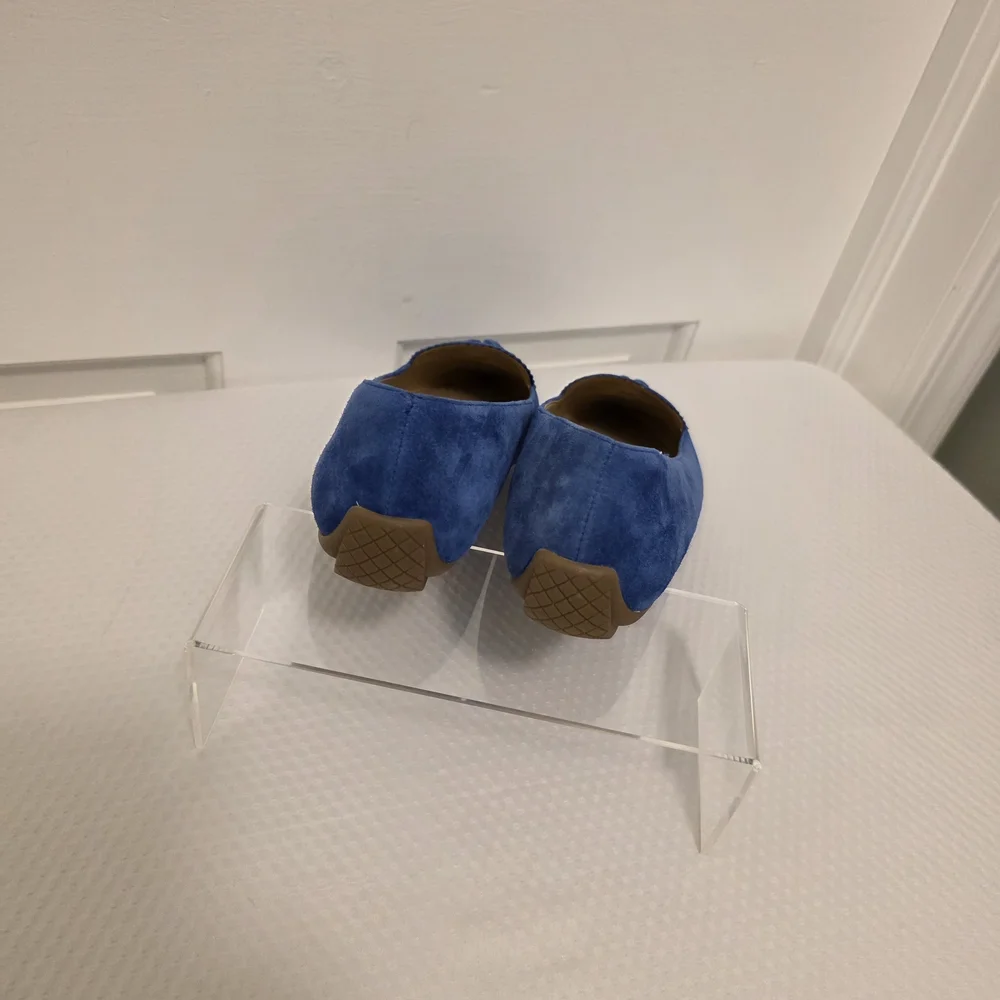 NWOB Talbots Royal Blue Suede Tassel Francesca Loafers Size 8.5 Business Casual - Picture 3 of 16